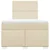 Vidaxl Box spring postelja z vzmetnico krem 120x190 cm blago