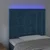 Vidaxl vidaXL Vzglavje postelje z LED diodo temno modro 90x5x118/128 cm