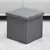 Autronic Tabure Stool with storage space, gray corduroy fabric (TAB-471 GREY6)