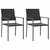 Vrtne stolice 2 kom crne 54 x 62,5 x 89 cm od poliratana