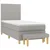 Vidaxl Box spring postelja z vzmetnico svetlo siva 90x200 cm blago