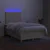 Vidaxl Box spring postelja z vzmetnico LED krem 120x190 cm blago