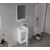 HANAH HOME Kupatilski ormarić sa umivaonikom i ogledalom (2 komada) Conza 45 383