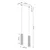 Sollux SL.1536 - Luster na sajli KARBON 2xGU10/10W/230V beli