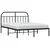 Kovinski posteljni okvir z vzglavjem črn 140x190 cm