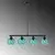 Opviq Luster Benek-15-14432, 80x15x80cm, IP20, Crno-plavi
