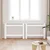 Pokrovi za radijator 2 kom bijeli 112 x 19 x 81,5 cm MDF