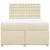 vidaXL vidaXL Box spring postelja z vzmetnico krem 140x200 cm blago, (21305899)
