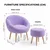 ATELIER DEL SOFA Fotelja i tabure Lida Lilac