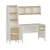 Hanah Home radni sto sa policom Ruby Desk + Shelf + Bookcase Set, Moonstone / orah