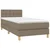 Vidaxl Box spring postelja z vzmetnico taupe 100x200 cm blago
