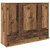 Highboard s ladicama 3 pcs Staro drvo Konstruirano drvo