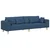 Sofa s jastukom Plava 250 x 77 x 76 cm tkanina