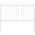 Vrtna Ograda 8 pcs Bijelo 13,6 x 1,2 m Čelik s prahom