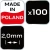 shumee Distančniki s krogom 2,0 mm, 100 kosov.