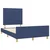 Vidaxl Posteljni okvir brez vzmetnice moder 120x190 cm blago