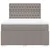 Vidaxl Box spring postelja z vzmetnico taupe 140x190 cm blago