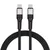 USB C na USB C kabel Blue Star 3A 60W PD QC4.0 pleteni 2m TFK-DC-004 crni