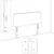 Uzglavlje s ušima smeđesivo 203x16x118/128 cm od tkanine