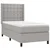 Vidaxl Box spring postelja z vzmetnico svetlo siv 100x200 cm blago
