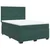 Vidaxl Box spring postelja z vzmetnico temno zelen 140x190 cm žamet