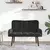 Sofa za dvije osobe Crna 115 x 61 x 87 cm Baršun
