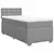 vidaXL Box spring postelja z vzmetnico svetlo siva 90x200 cm blago
