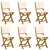 Vanjske bistro stolice 6 pcs Krem bijela 38 x 46 x 85 cm