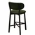 Hanah Home barska stolica Luna, zelena tkanina od poliestera i lana