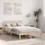 vidaXL posteljni okvir s hrbtom 135x190 cm, trden borov les