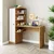 Hanah Home 2074 radni sto s policom 143,2 × 143,2 × 50 cm, atlantski bor / bela
