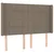 Vidaxl Box spring postelja z vzmetnico LED taupe 140x190 cm blago