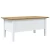 Vidaxl Klubska mizica BODO bela in rjava 100x55x45 cm trdna borovina
