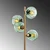 Opviq Podna lampa Benek-15-14545, 36x36x135 cm, IP20, Zlatno-zelena boja