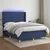 Vidaxl Box spring postelja z vzmetnico LED modra 140x190 cm blago