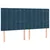 Box spring postelja z vzmetnico temno modra 180x200 cm žamet