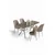Hanah Home Trpezarijski set, 5 komada, Bež
