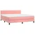 Vidaxl Box spring postelja z vzmetnico roza 180x200 cm žamet