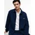 TOMMY HILFIGER Pletena jopa  temno modra
