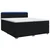 vidaXL Postelja boxspring z vzmetnico Črna 200 x 200 cm Blago