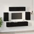 Set TV komoda Zidne 6 pcs Crni hrast Konstruirano drvo