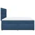 Vidaxl Box spring postelja z vzmetnico modra 180x200 cm blago