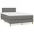 vidaXL Box spring postelja z vzmetnico temno siva 120x190 cm blago