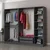 Hanah home Ormar Kale 225x210x52cm Crni
