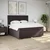Vidaxl Box spring postelja z vzmetnico temno rjava 180x200 cm blago