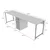 Hanah home Radni sto 240x74x60?cm Belo-Zlatni