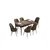Hanah Home Set Trpezarijski sto i 6 stolica Han, Braon