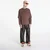 Majice Palm Angels Curved Logo Double Tee L/S UNISEX Brown/ Brown M