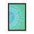 Plakat bela Mandala na modrozelenem ozadju - 20x30 white