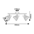 Rabalux Plafonska spot lampa Farelia, 3xE14, Siva